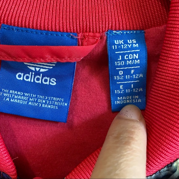 Adidas Floral Front Zip Track Jacket Size 11-12Y Medium S96108 - Picture 6 of 9